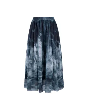 Garden Print Mesh Maxi Flare Skirt Clothing_Atsuro-Tayama