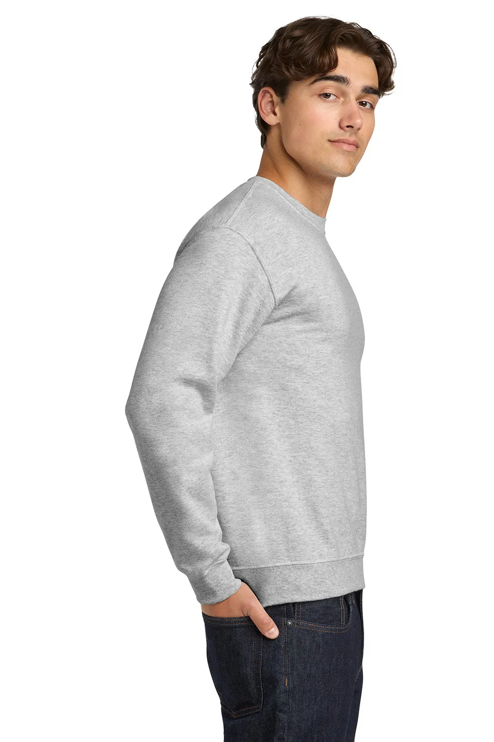 Gildan Herren Fleece Crewneck Sweatshirt mit Pillenresistenz - Aschgrau