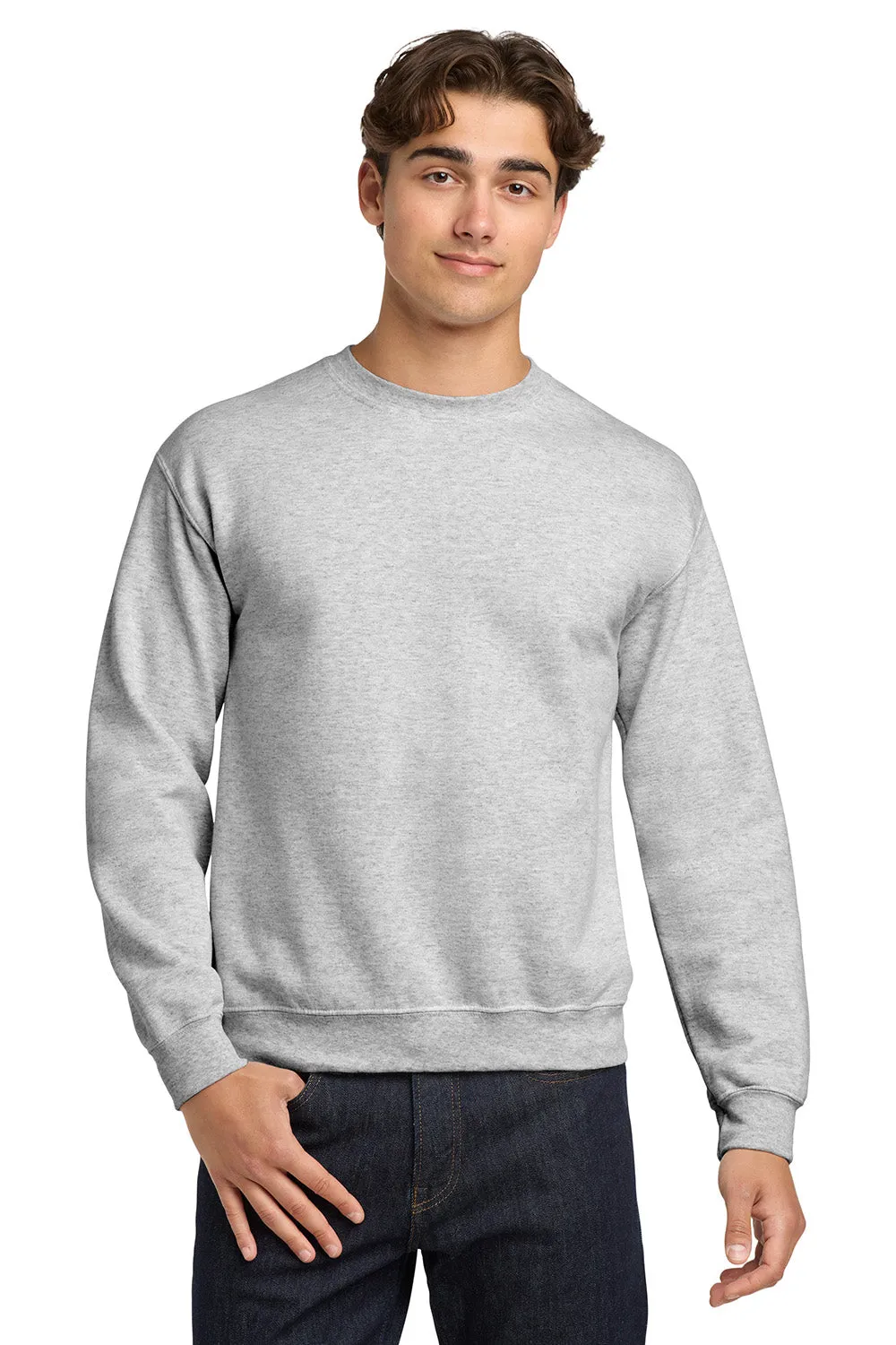 Gildan Herren Fleece Crewneck Sweatshirt mit Pillenresistenz - Aschgrau