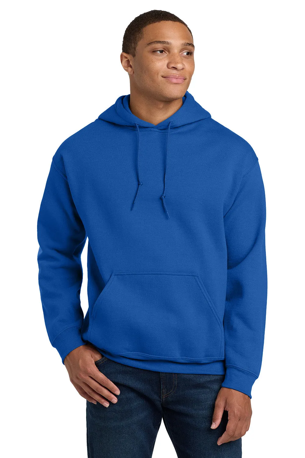 Gildan Herren Kapuzenpullover mit pillenresistentem Material und Beuteltasche - Königsblau
