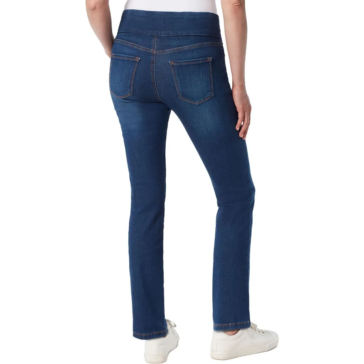Gloria Vanderbilt Damen Amanda High Rise Pull On Straight Leg Jeans