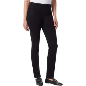 Gloria Vanderbilt Womens Amanda High Rise Pull On Straight Leg Jeans