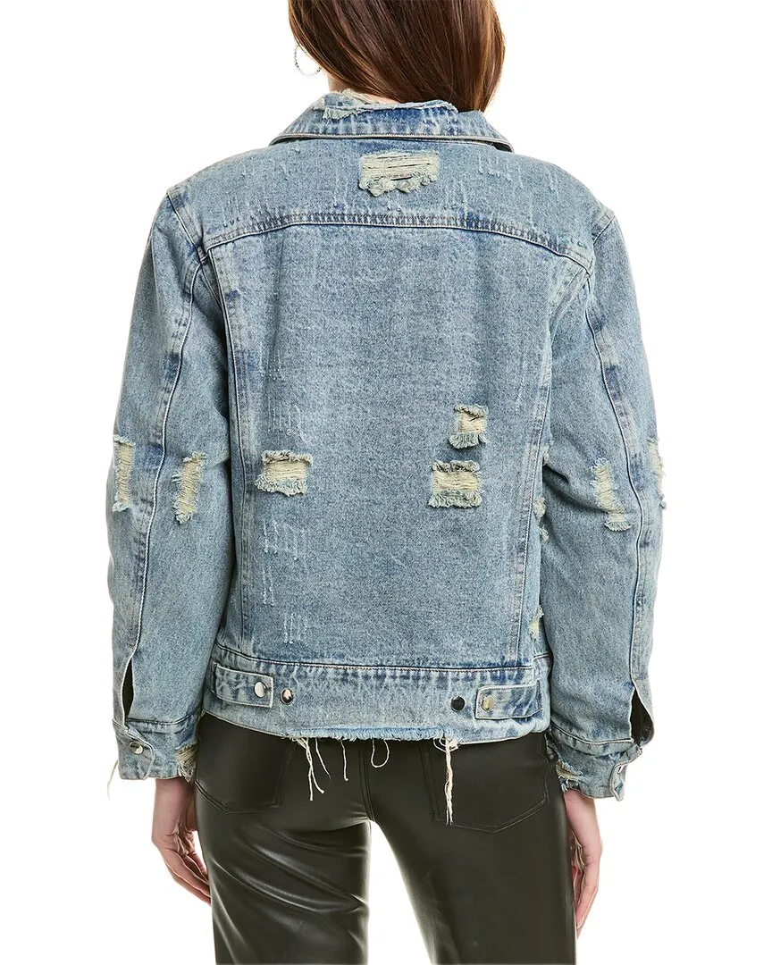 Gracia Doppelseitige Denim Bomberjacke