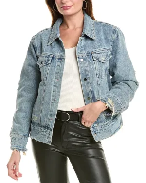 Gracia Doppelseitige Denim Bomberjacke