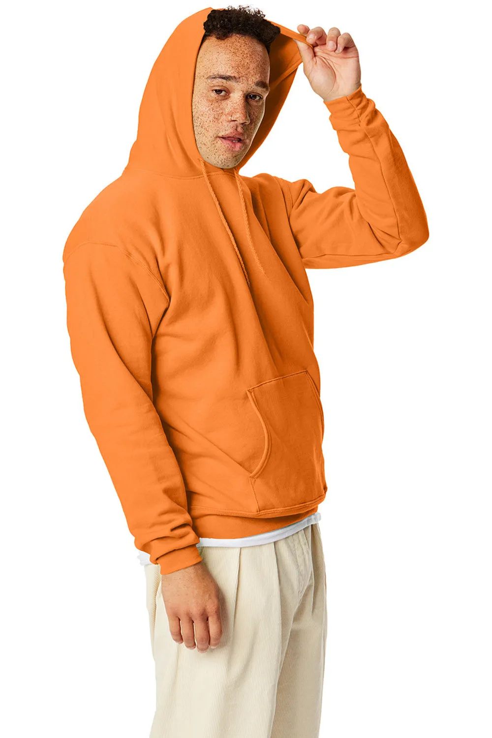 Hanes Herren EcoSmart Print Pro XP pillresistente Kapuzenpullover Hoodie mit Beuteltasche - Tennessee Orange