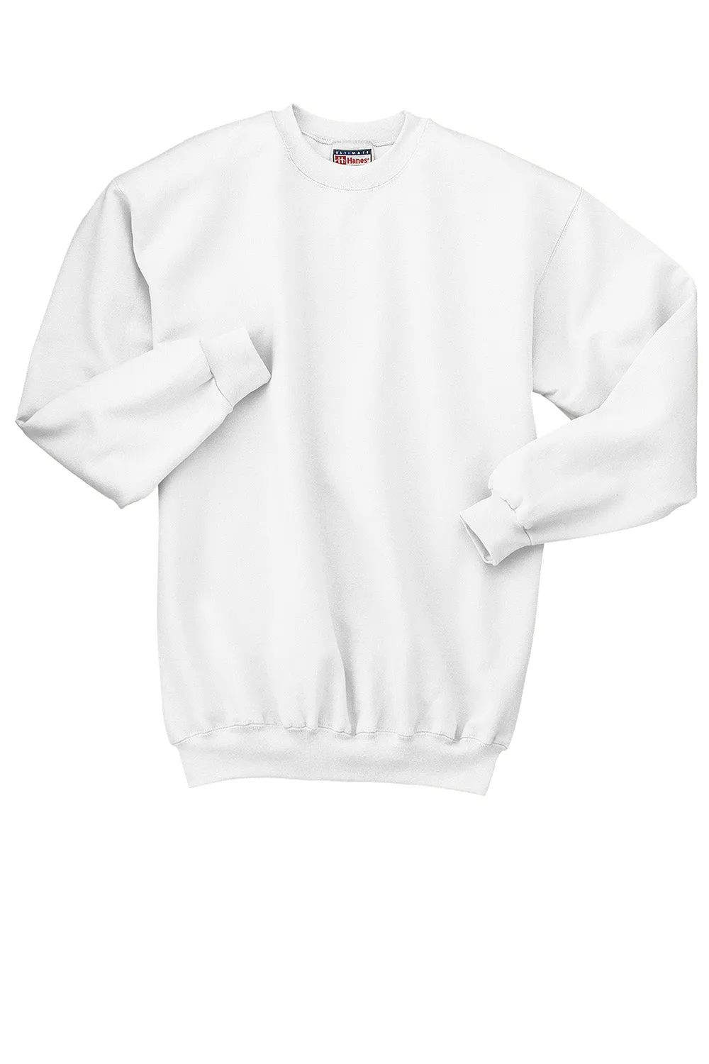 Hanes Herren Ultimate Cotton PrintPro XP pillresistentes Rundhals-Sweatshirt - Weiß