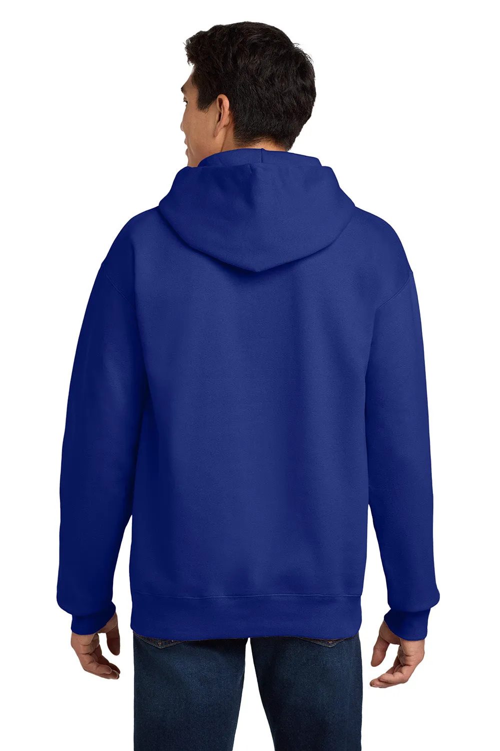 Hanes Herren Ultimate Cotton PrintPro XP pillenresistente Kapuzenpullover Hoodie mit Beuteltasche - Tiefes Königsblau