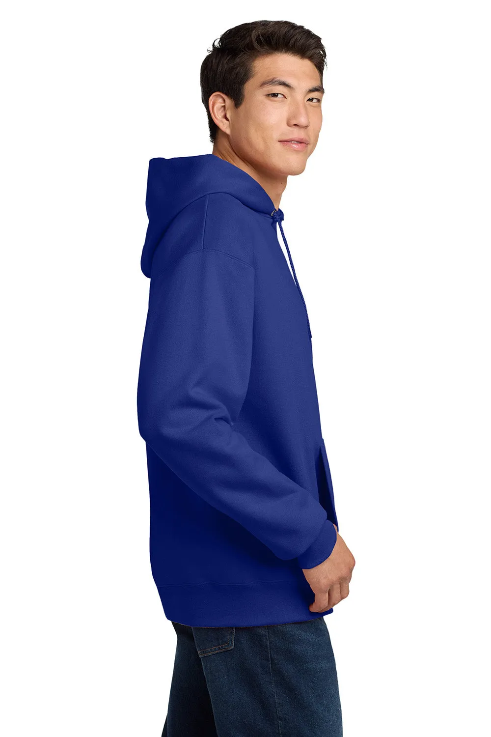 Hanes Herren Ultimate Cotton PrintPro XP pillenresistente Kapuzenpullover Hoodie mit Beuteltasche - Tiefes Königsblau