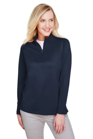 Harriton Damen Advantage Performance Feuchtigkeitstransportierendes 1/4-Zip Sweatshirt - Dunkelmarineblau