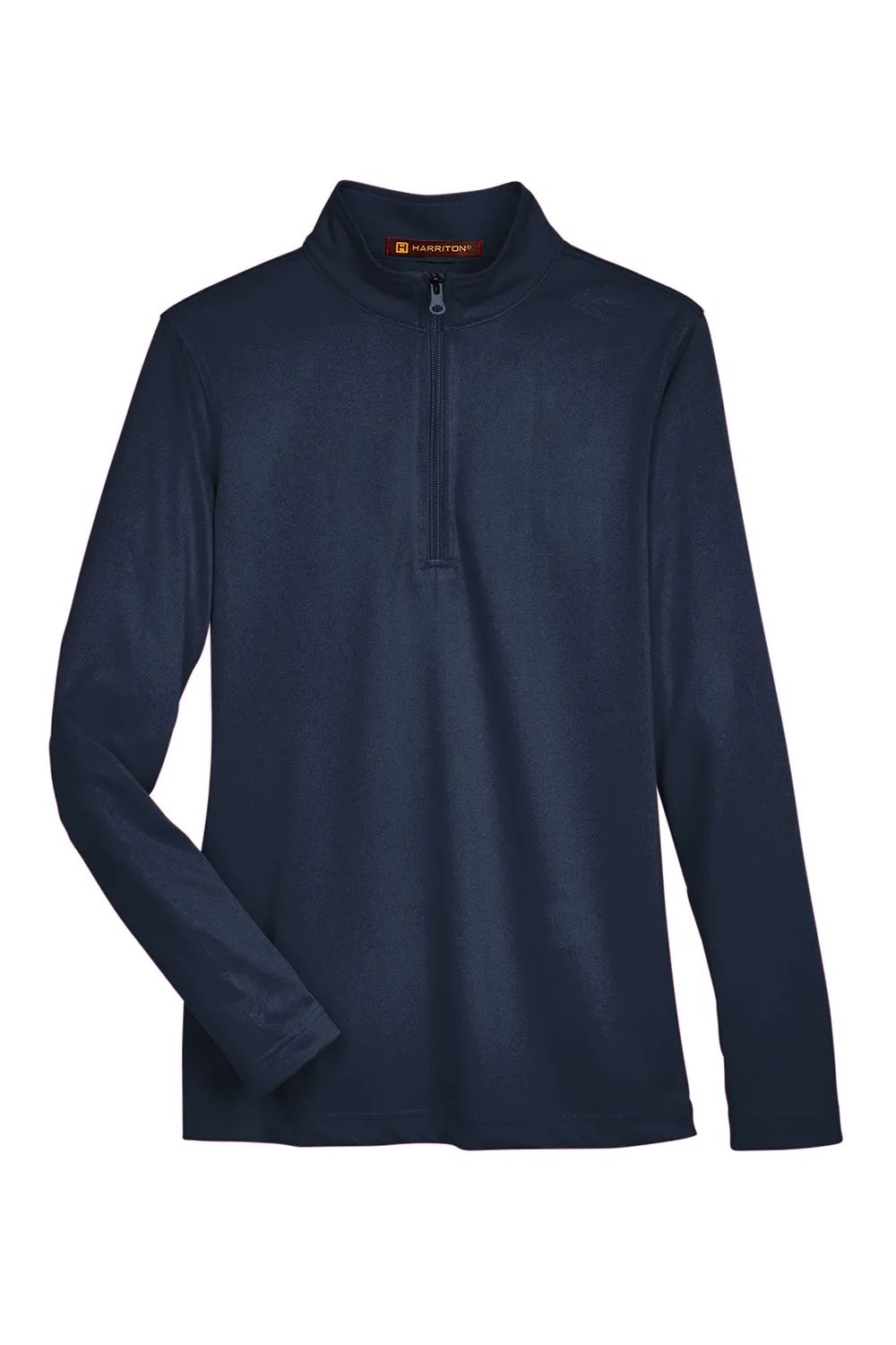 Harriton Damen Advantage Performance Feuchtigkeitstransportierendes 1/4-Zip Sweatshirt - Dunkelmarineblau