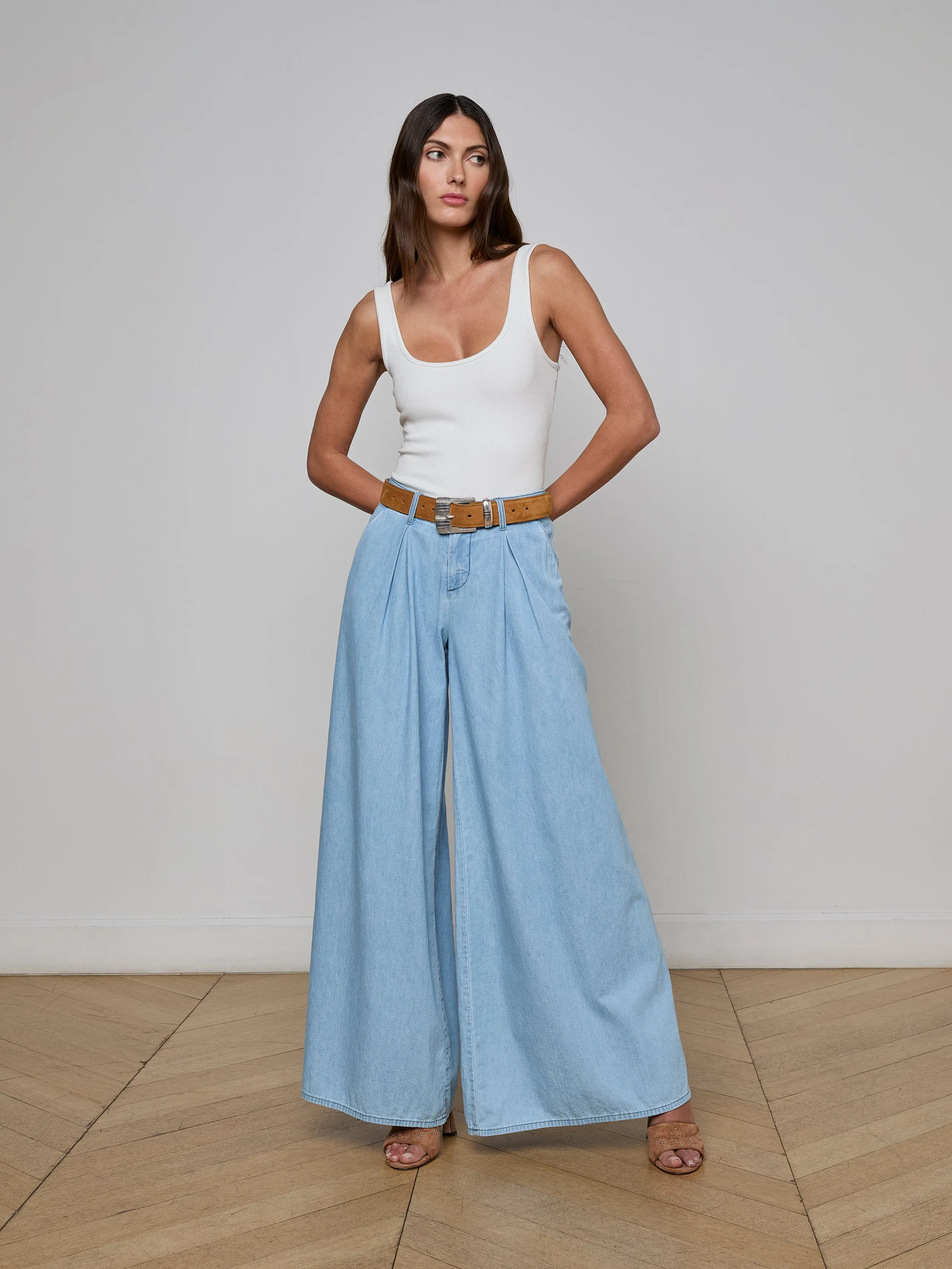 Hayes Low-Rise Palazzo-Jeans