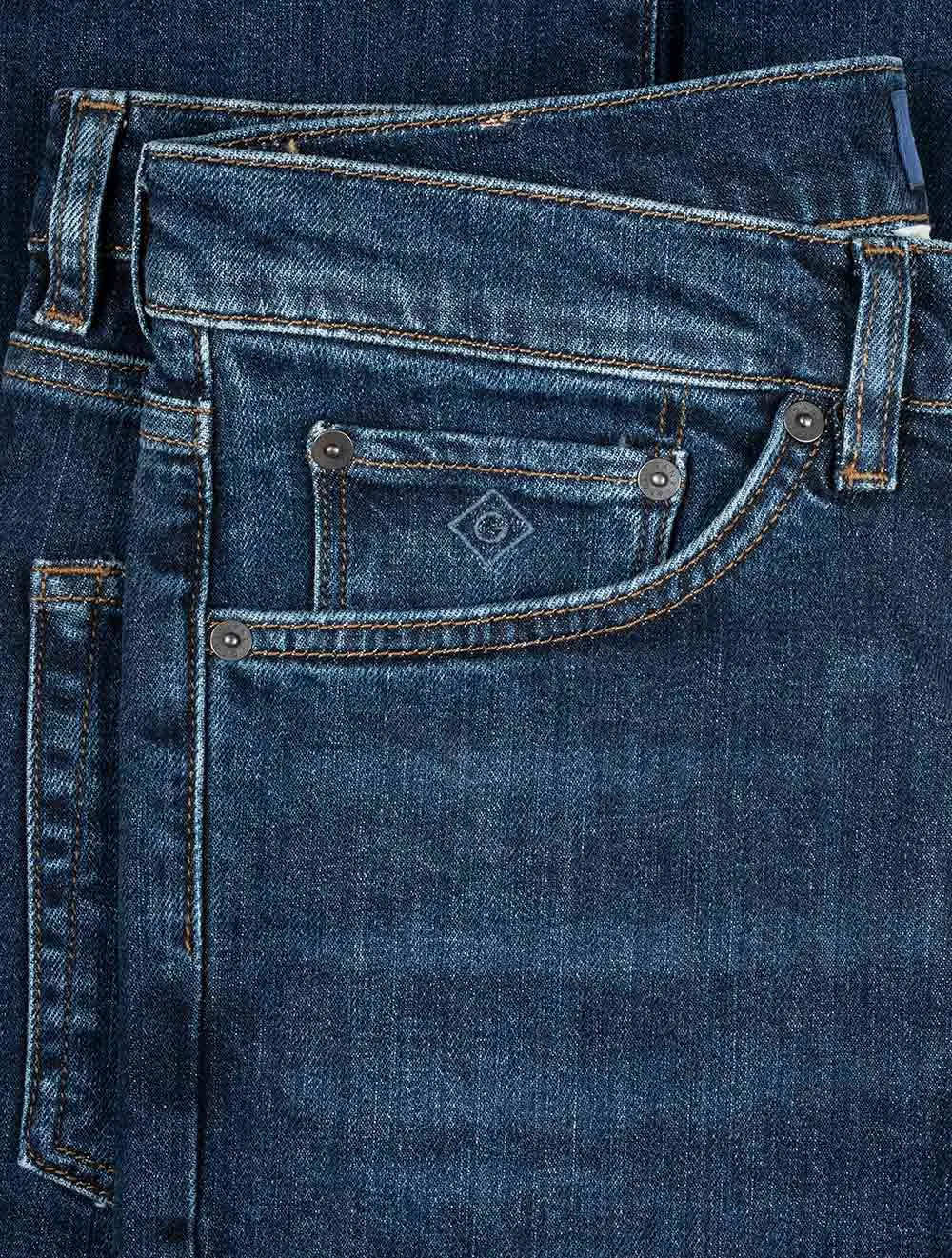 Hayes Slim Fit Jeans Dunkelblau