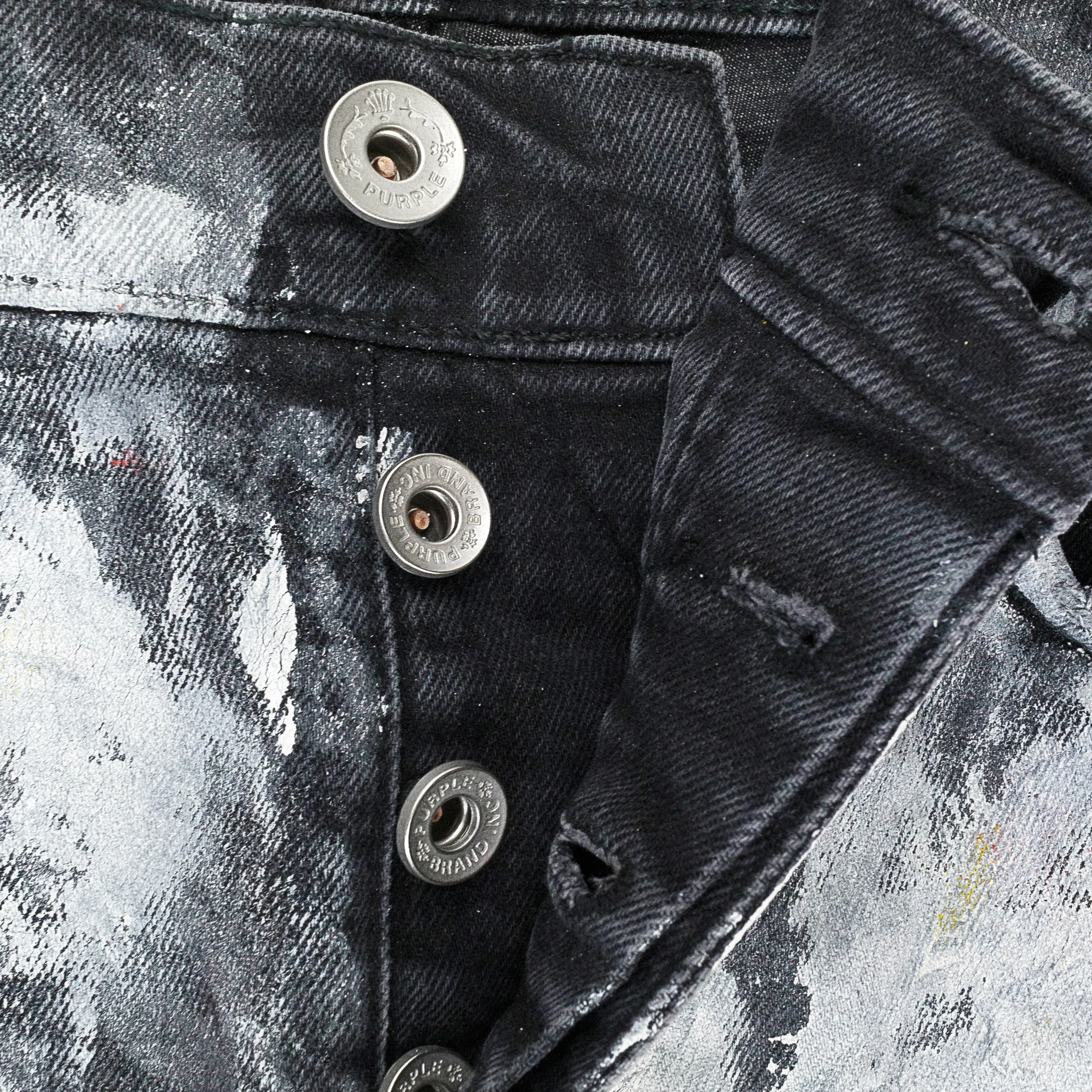 SCHWERE FARBÜBERZÜGE Schwarze Skinny Jeans