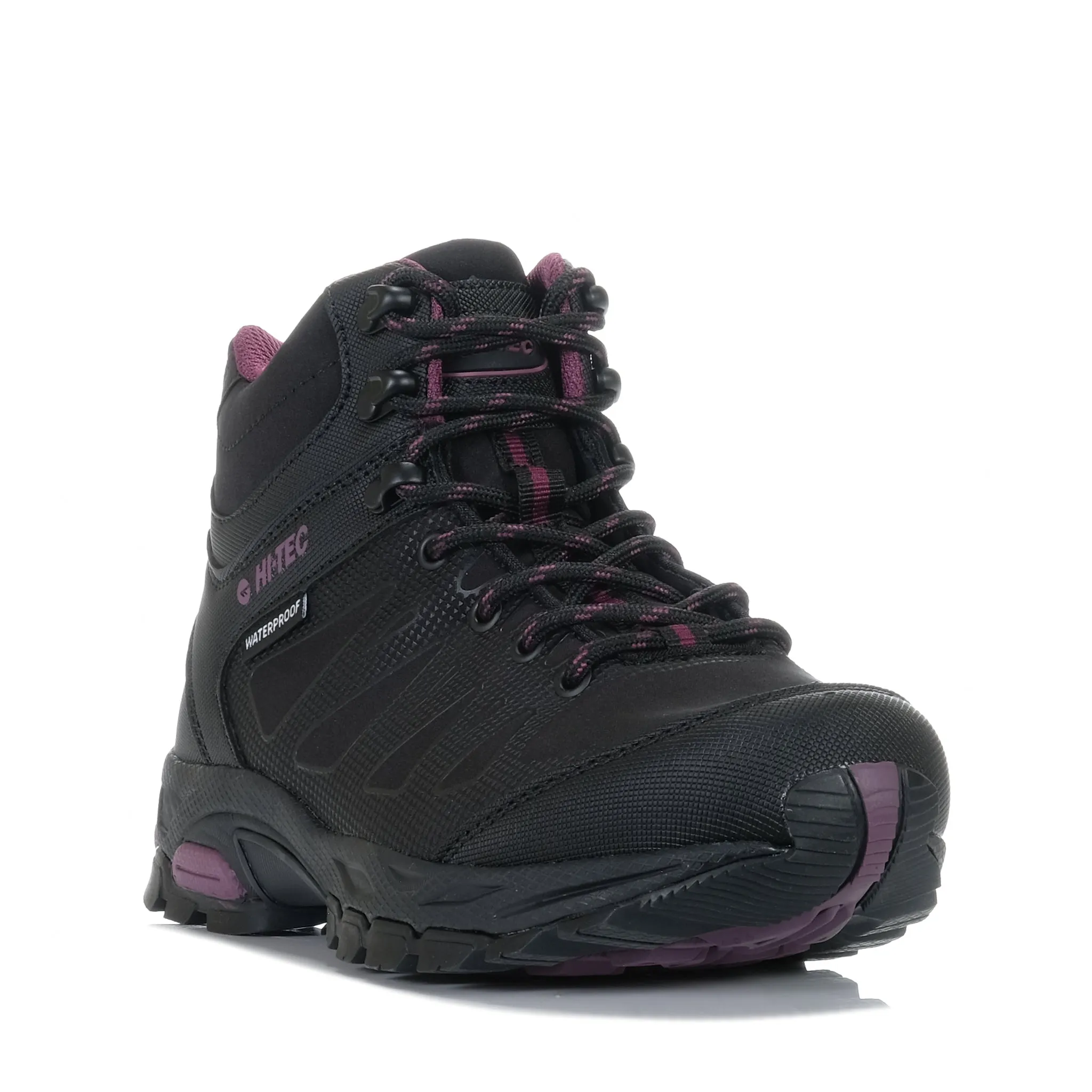 Hi-Tec Raven Mid Damen wasserdicht Schwarz/Weinrot