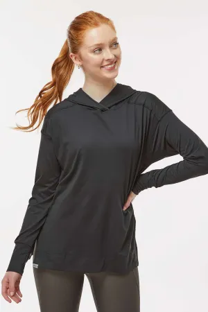 Holloway Womens Eco Revive Ventura Moisture Wicking Hooded Sweatshirt Hoodie w/ Pockets - Black