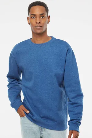 Independent Trading Company Mens Crewneck Sweatshirt - Heather Royal Blue