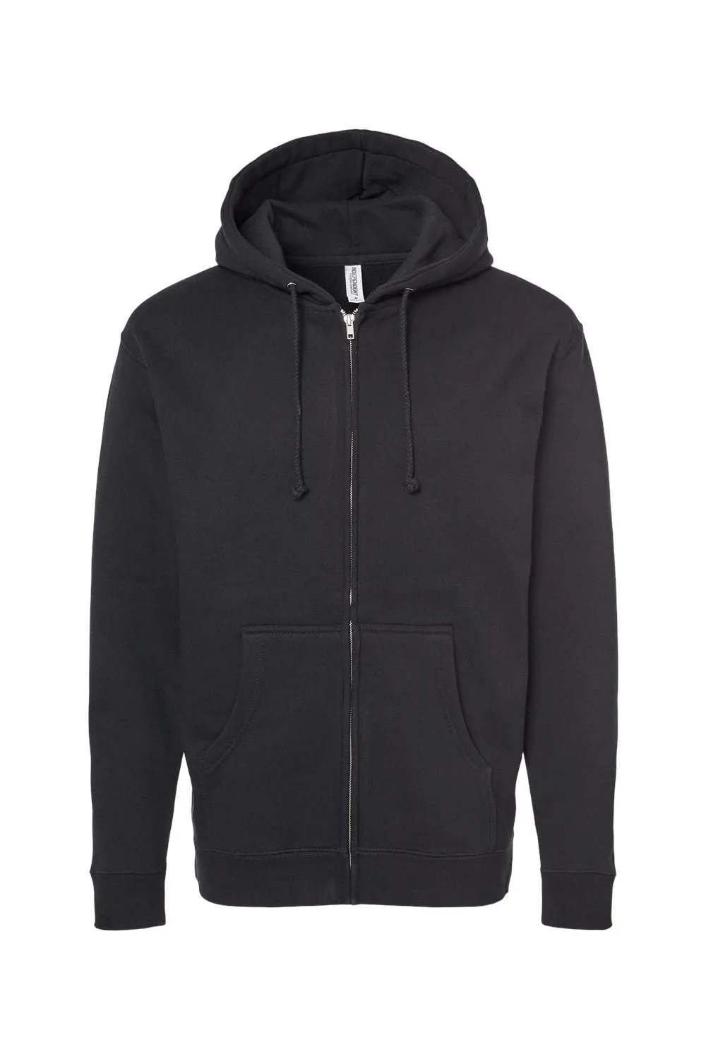 Independent Trading Company Herren Kapuzenpullover mit Reißverschluss und Taschen - Schwarz