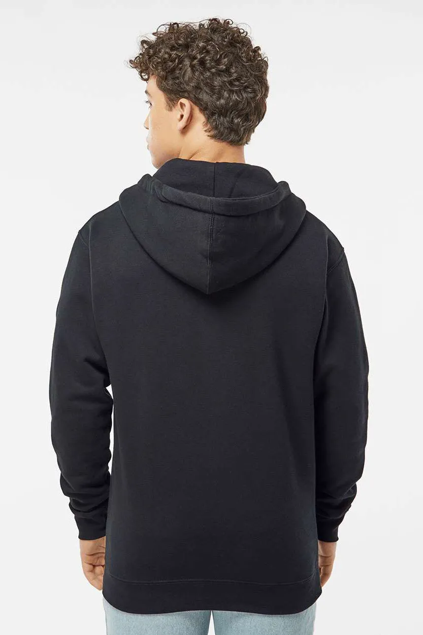 Independent Trading Company Herren Kapuzenpullover mit Reißverschluss und Taschen - Schwarz