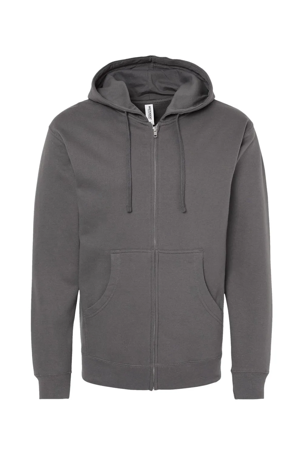 Independent Trading Company Herren Kapuzenpullover mit Reißverschluss und Taschen - Anthrazitgrau