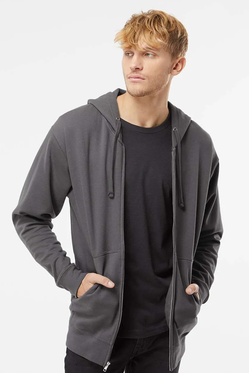 Independent Trading Company Herren Kapuzenpullover mit Reißverschluss und Taschen - Anthrazitgrau