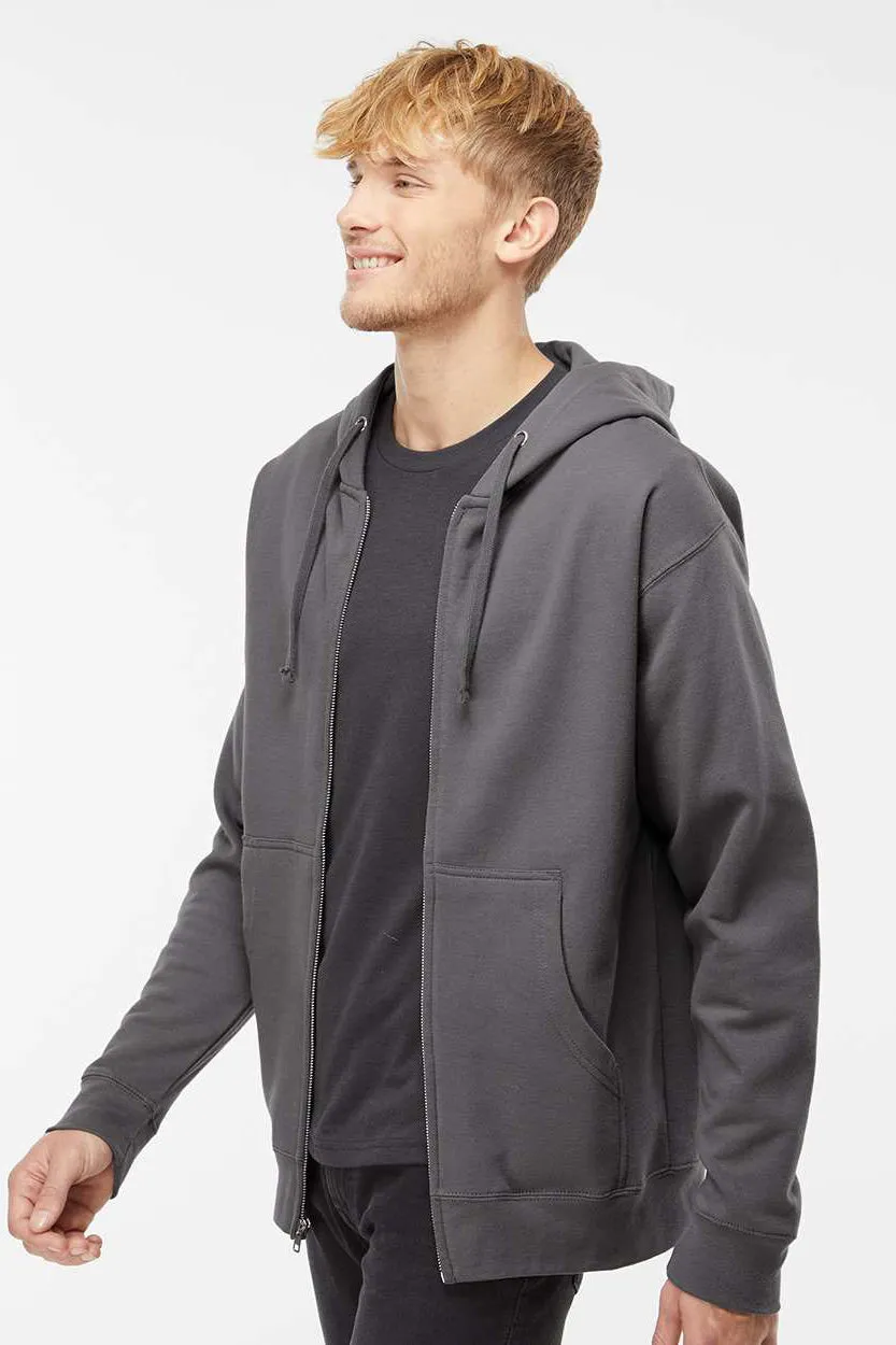 Independent Trading Company Herren Kapuzenpullover mit Reißverschluss und Taschen - Anthrazitgrau