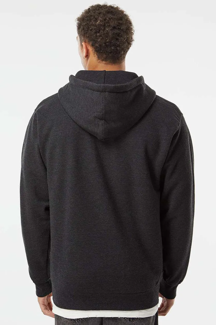 Independent Trading Company Herren Kapuzenpullover mit Reißverschluss und Taschen - Heather Charcoal Grey