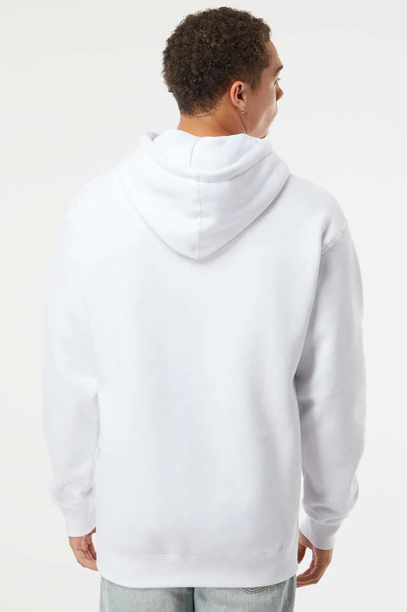 Independent Trading Company Herren Kapuzenpullover Hoodie mit Kangaroo-Tasche - Weiß