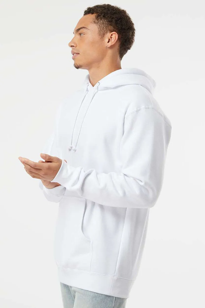 Independent Trading Company Herren Kapuzenpullover Hoodie mit Kangaroo-Tasche - Weiß