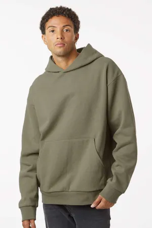Independent Trading Company Herren Mainstreet Kapuzenpullover Hoodie mit Kangaroo-Tasche - Olivgrün