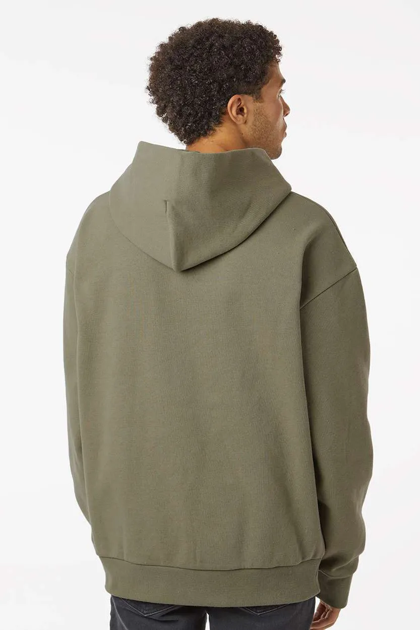Independent Trading Company Herren Mainstreet Kapuzenpullover Hoodie mit Kangaroo-Tasche - Olivgrün