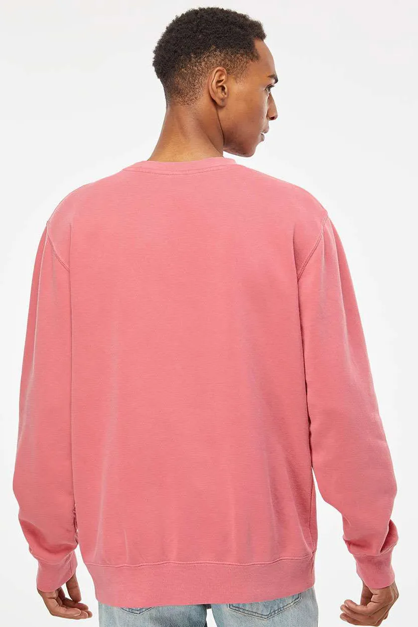 Independent Trading Company Herren Pigmentgefärbtes Rundhals-Sweatshirt - Rosa