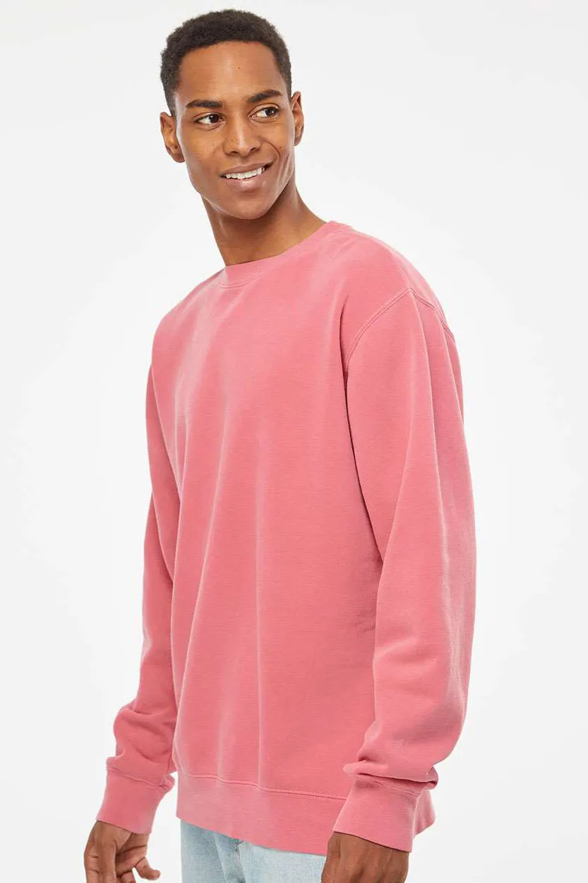 Independent Trading Company Herren Pigmentgefärbtes Rundhals-Sweatshirt - Rosa