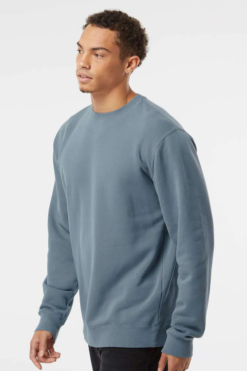 Independent Trading Company Herren Pigmentgefärbtes Rundhals-Sweatshirt - Schieferblau