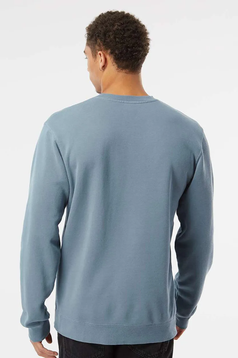 Independent Trading Company Herren Pigmentgefärbtes Rundhals-Sweatshirt - Schieferblau