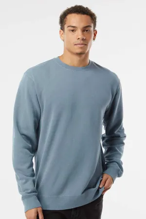 Independent Trading Company Mens Pigment Dyed Crewneck Sweatshirt - Slate Blue