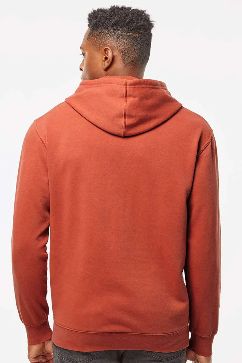 Independent Trading Company Herren Pigmentgefärbte Kapuzenpullover Hoodie mit Kangaroo-Tasche - Bernstein