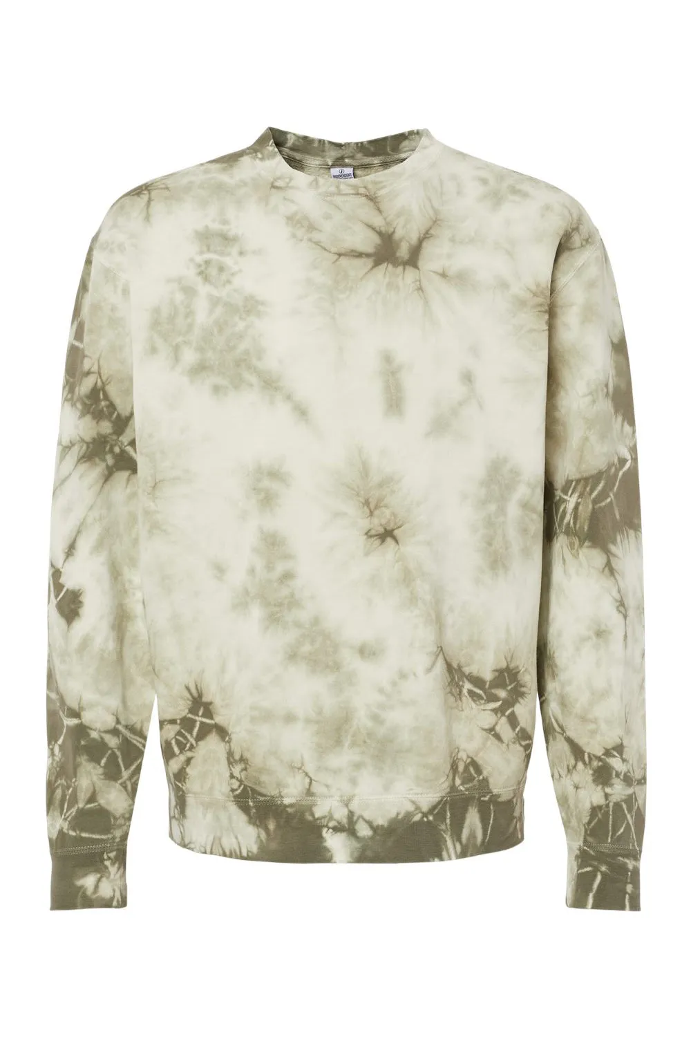 Independent Trading Company Herren Tie-Dye Crewneck Sweatshirt - Olivgrün