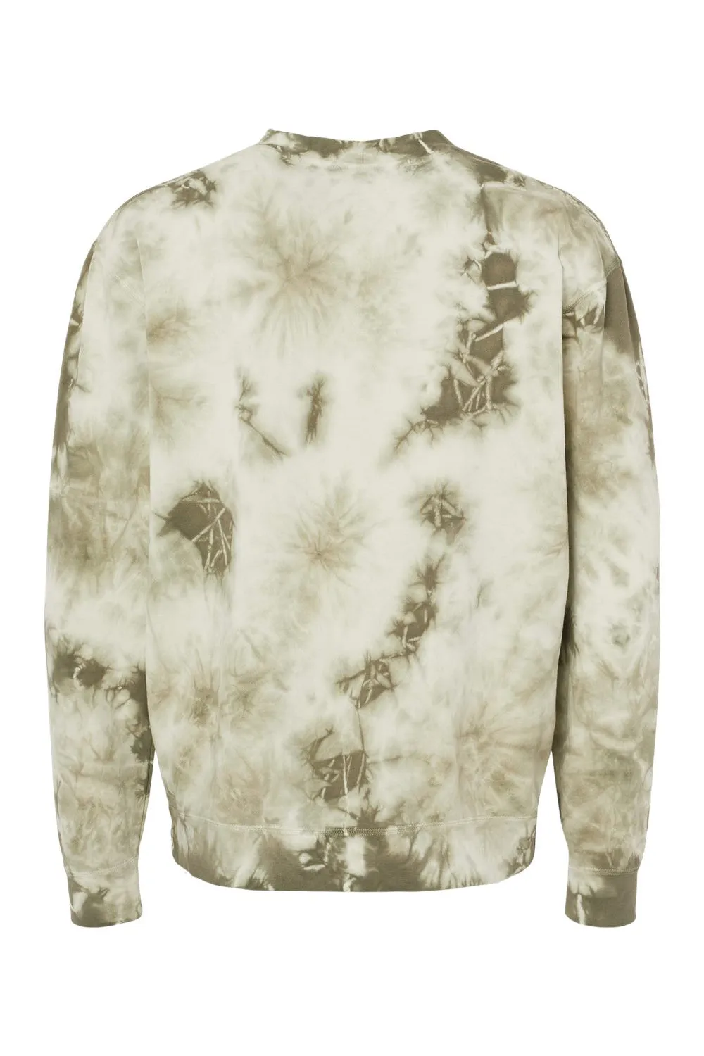 Independent Trading Company Herren Tie-Dye Crewneck Sweatshirt - Olivgrün