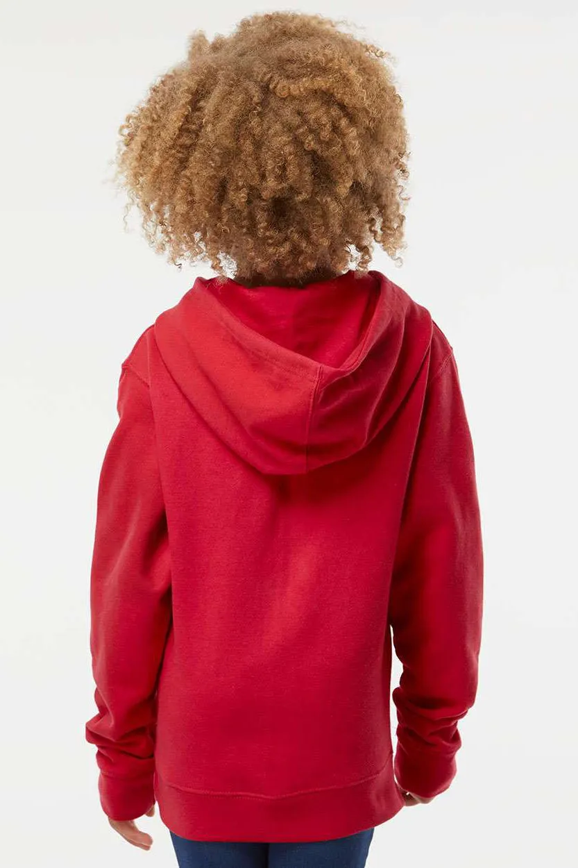Independent Trading Company Jugendkapuzenpullover Hoodie mit Kangaroo-Tasche - Rot