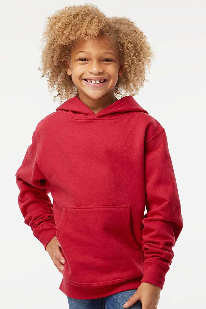 Independent Trading Company Jugendkapuzenpullover Hoodie mit Kangaroo-Tasche - Rot