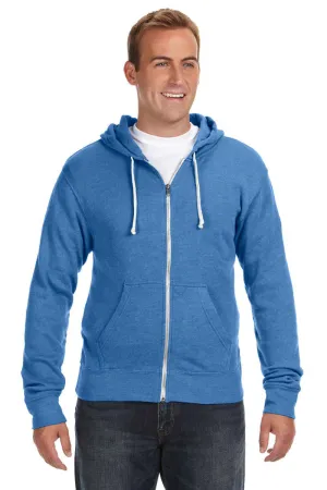 J America Herren Fleece Full-Zip Kapuzenpullover mit Taschen - Königsblau