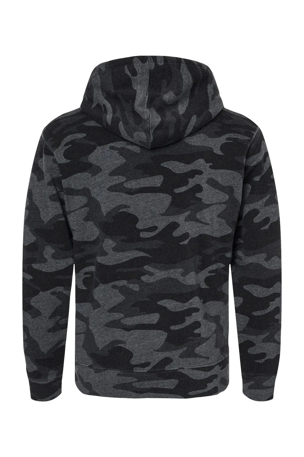 J America Herren Fleece Kapuzenpullover mit Kangaroo-Tasche - Schwarz Camo