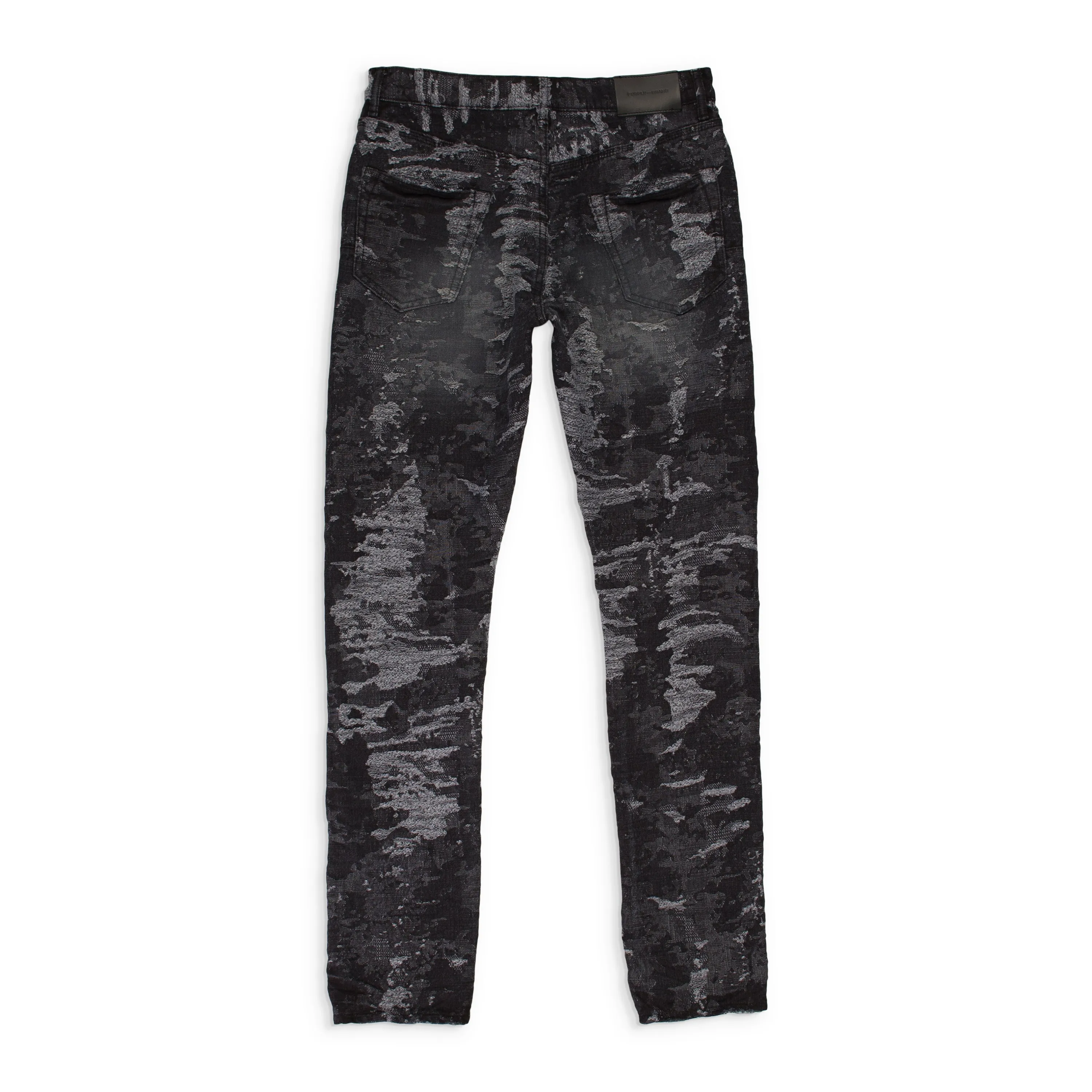 JACQUARD SLIM STRAIGHT SCHWARZE SKINNY JEANS