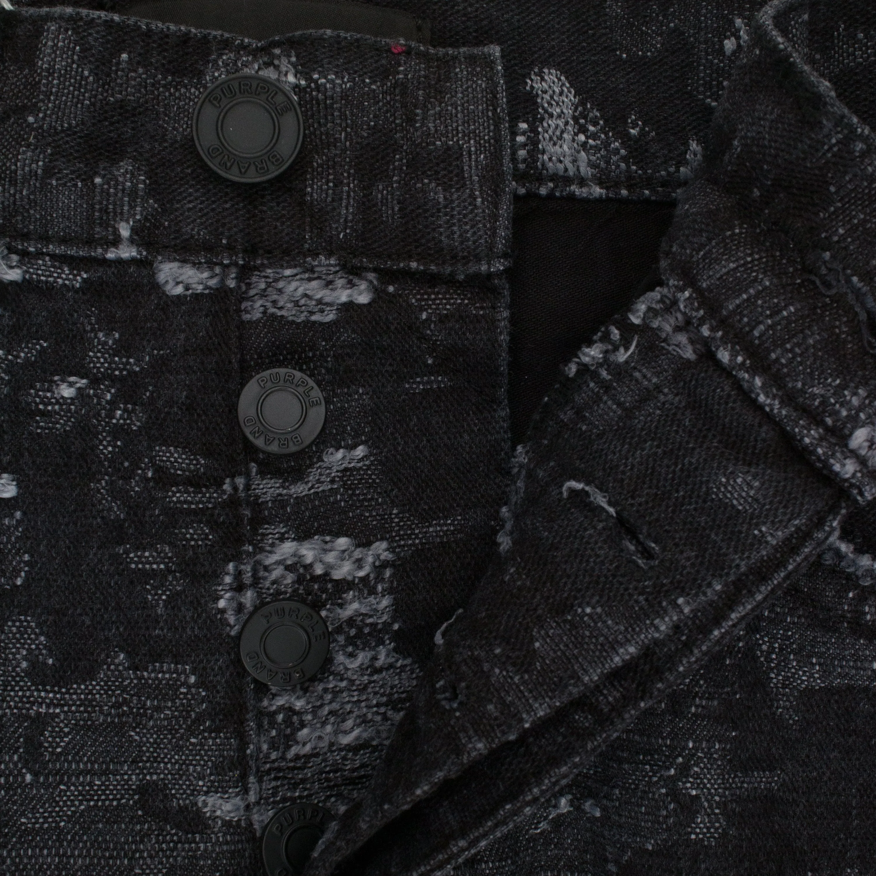 JACQUARD SLIM STRAIGHT SCHWARZE SKINNY JEANS