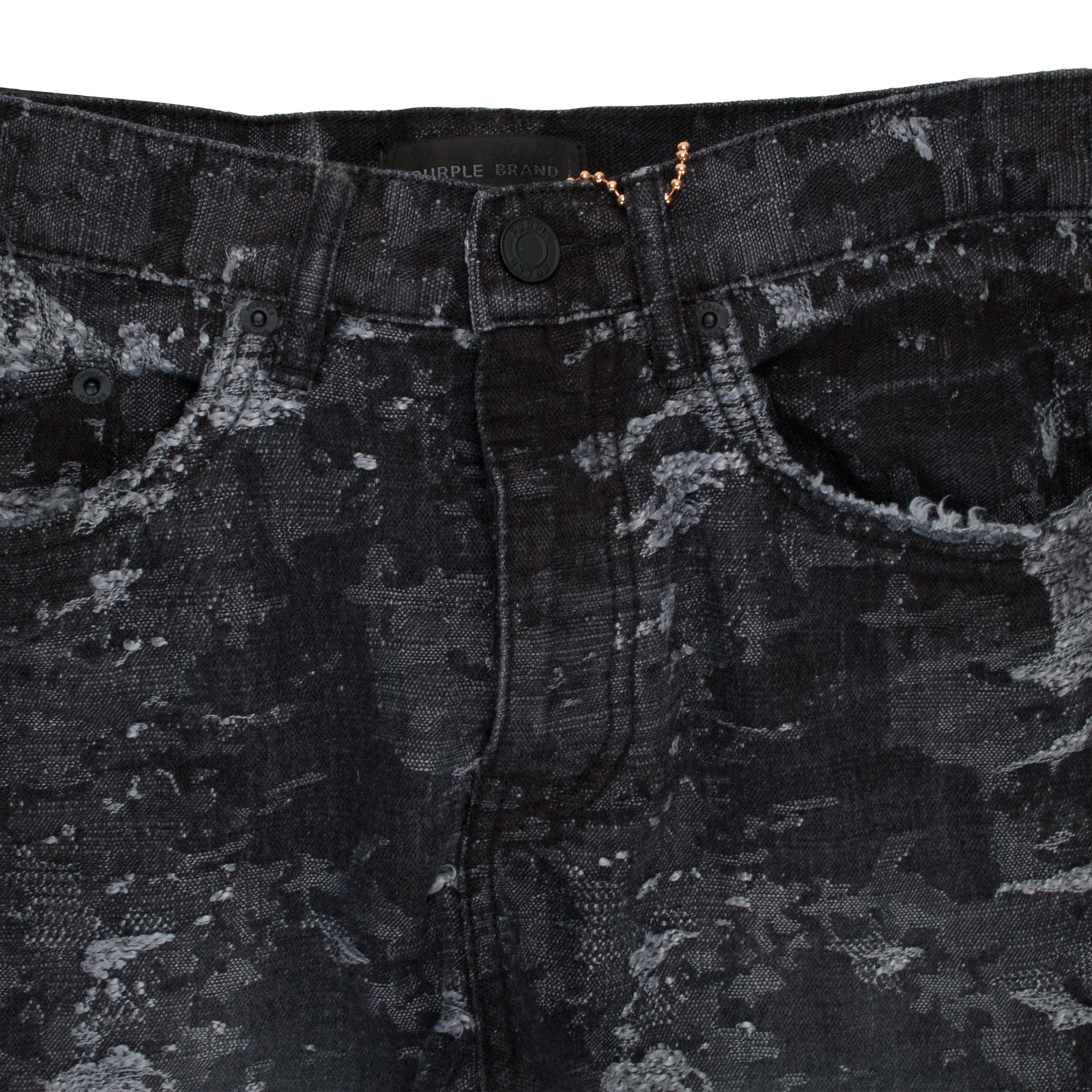 JACQUARD SLIM STRAIGHT SCHWARZE SKINNY JEANS