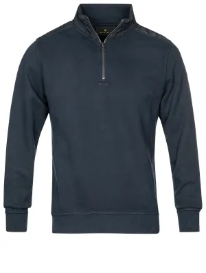 Jaxon Viertel-Zip Pullover Marine