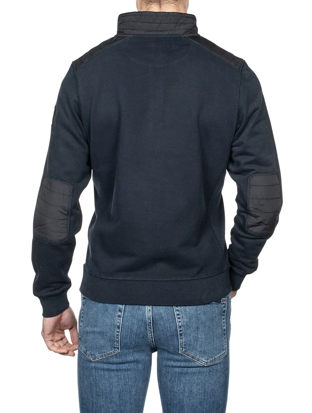 Jaxon Viertel-Zip Pullover Marine
