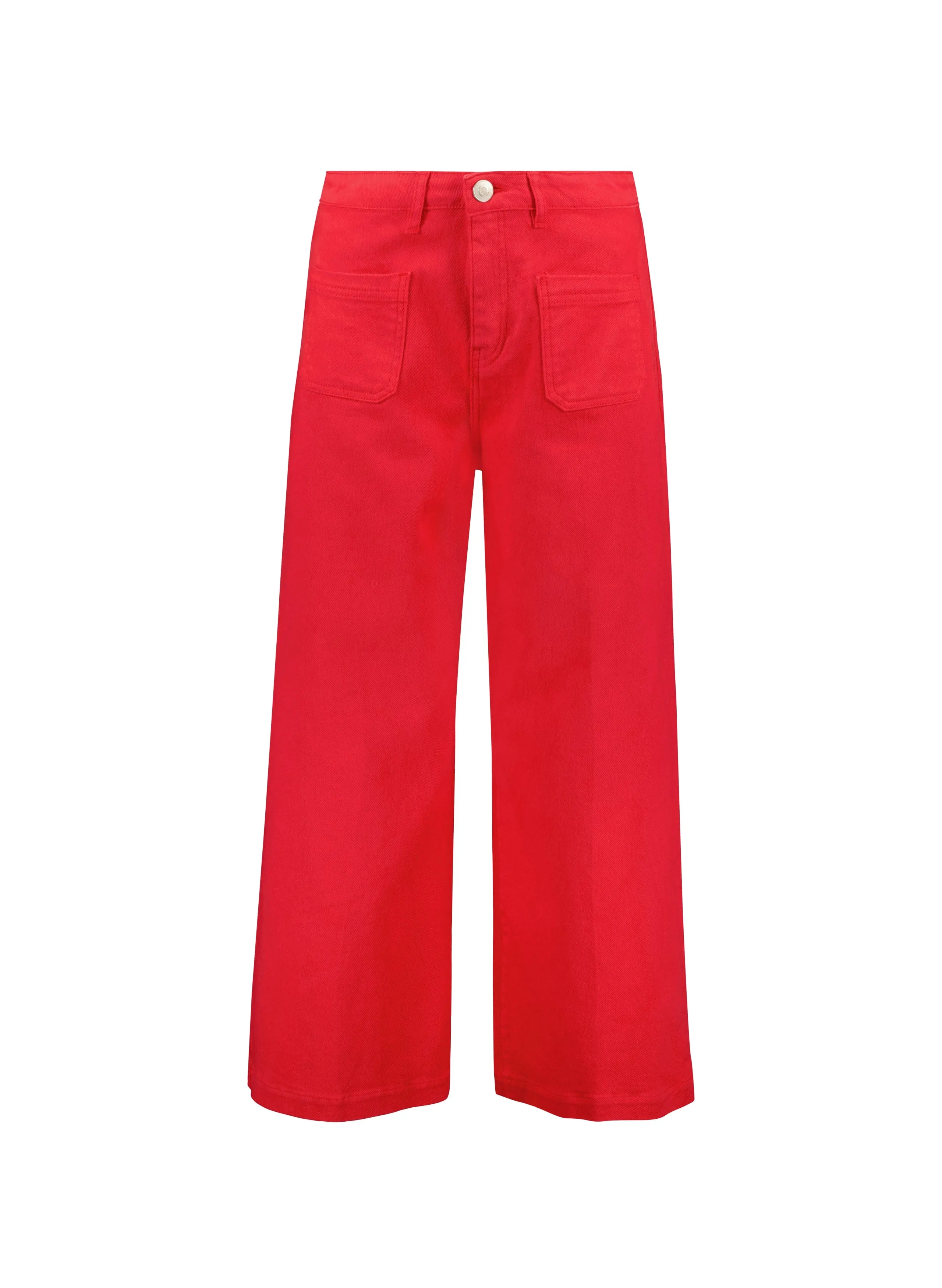 Jena Bio-Baumwolle Stretch Weite Crop Jeans | Karmesinrot