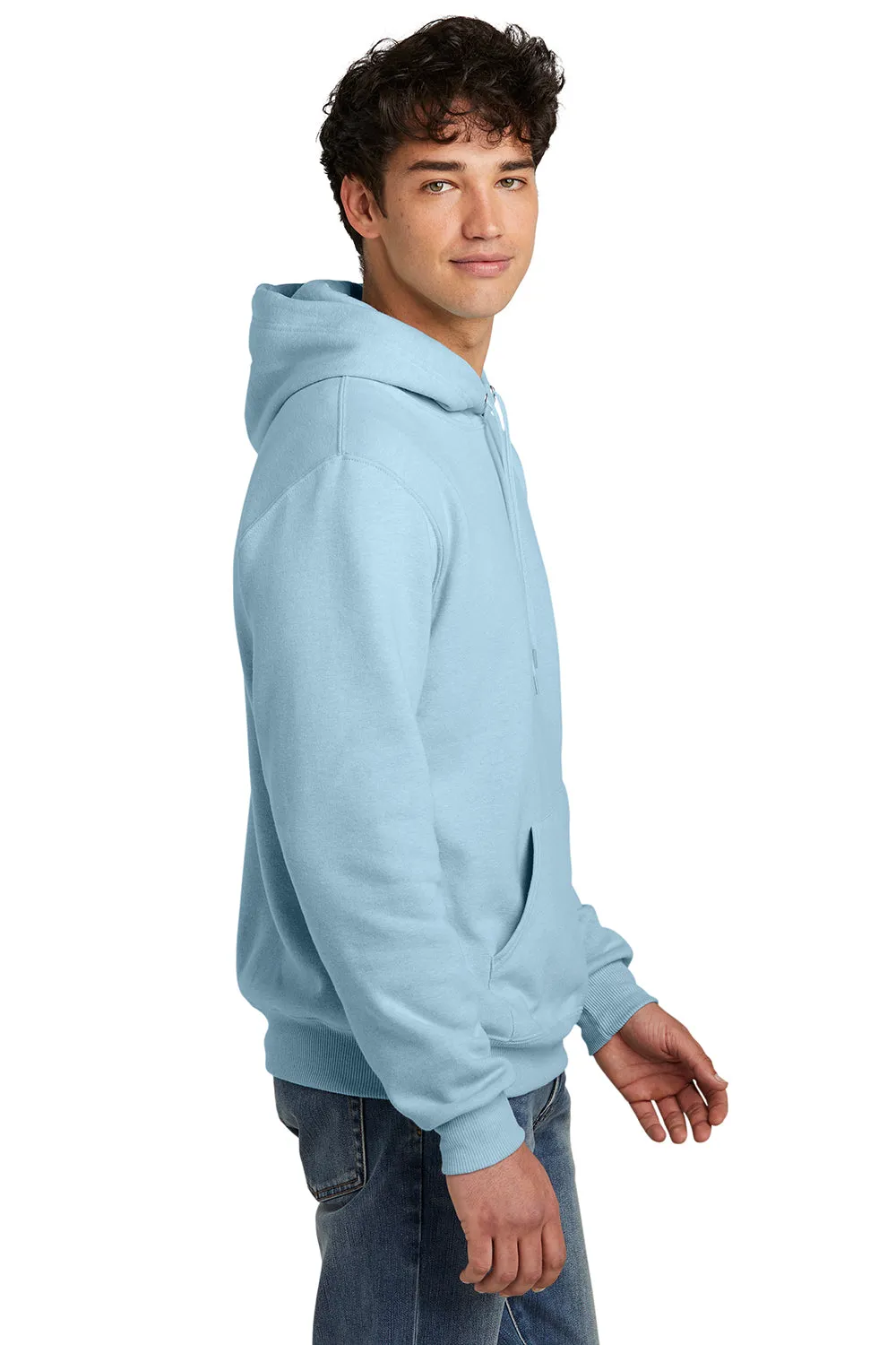 Jerzees Herren Eco Premium Feuchtigkeitstransportierende Kapuzenpullover Hoodie mit Kangaroo-Tasche - Heather Cloud Blau