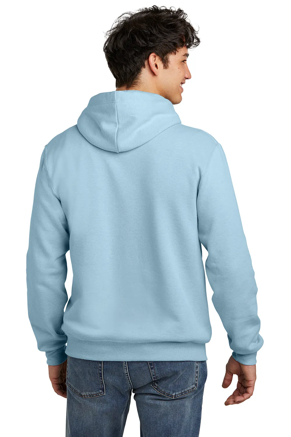 Jerzees Herren Eco Premium Feuchtigkeitstransportierende Kapuzenpullover Hoodie mit Kangaroo-Tasche - Heather Cloud Blau